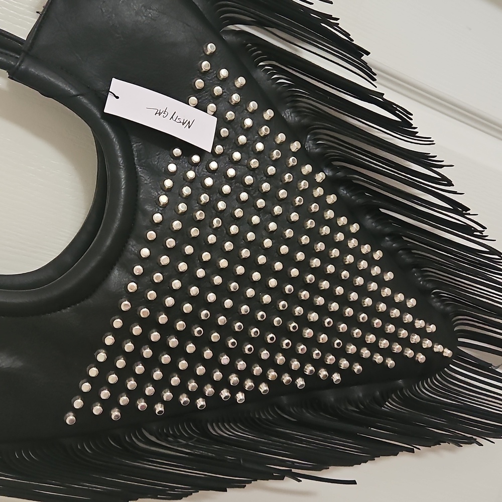 Nasty Gal Studded Fringe Bag NWT - Picture 4 of 5